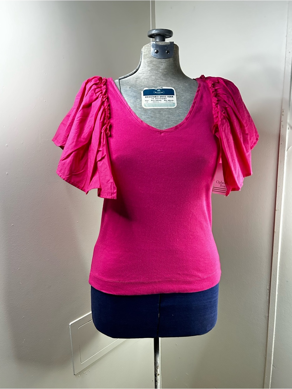 New Pink Shirt w/Ruffle Sleeves